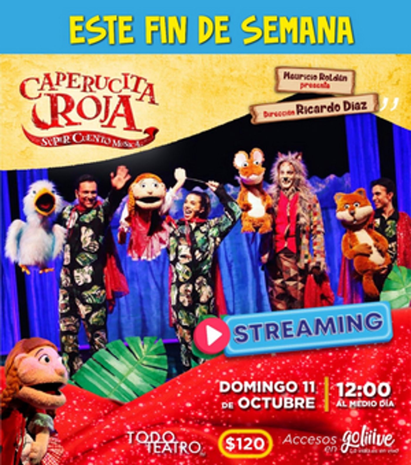 L@s niñ@s también pueden ir al teatro Streaming con CAPERUCITA ROJA L@s niñ@s también pueden ir al teatro Streaming con CAPERUCITA ROJA Image