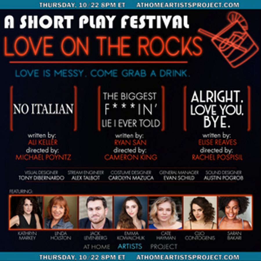 At Home Artists Project Presents Short PlayFest: LOVE ON THE ROCKS  Image