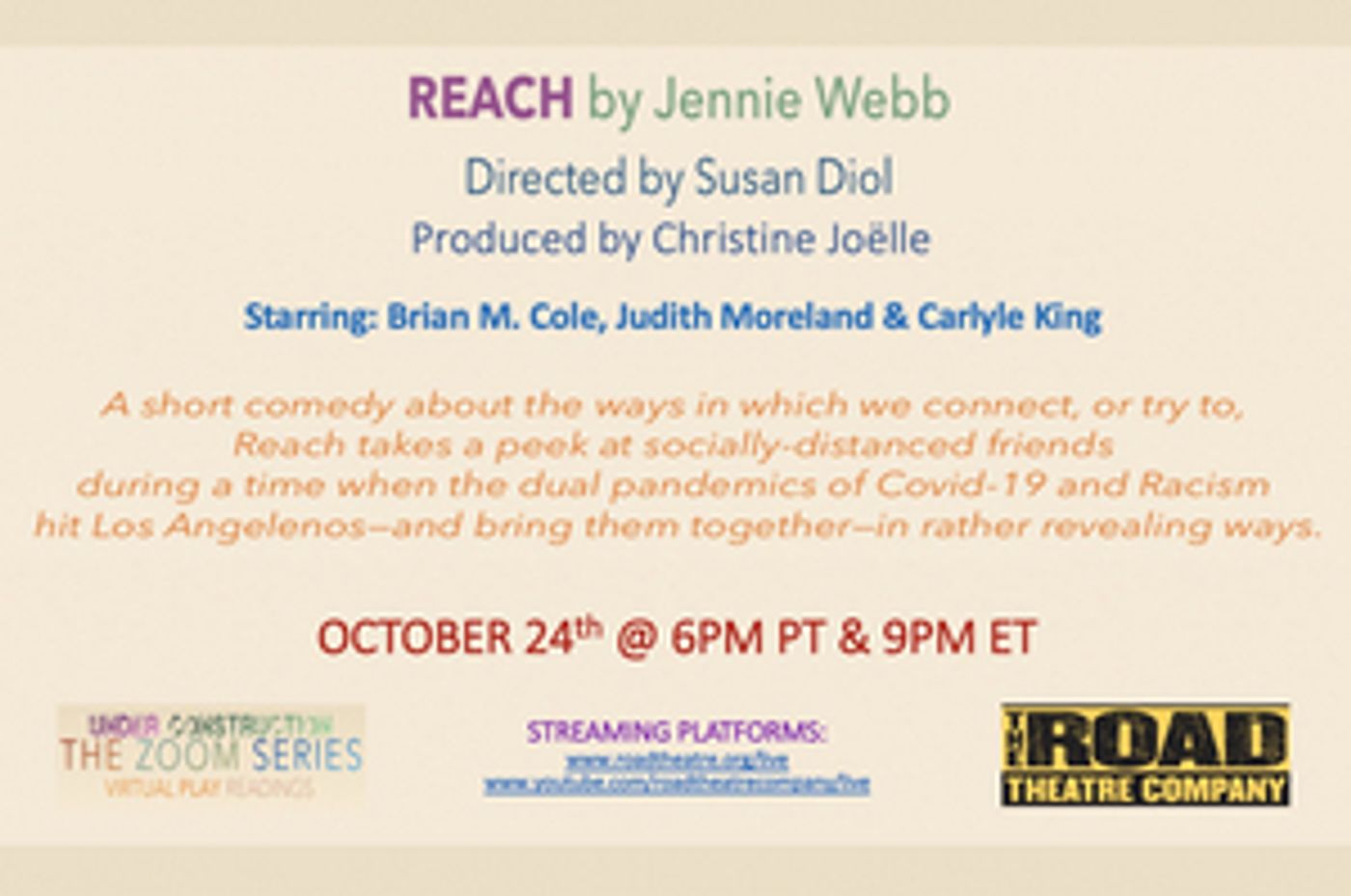 Interview: Christine Joëlle of REACH at The Road Theatre Company  Image