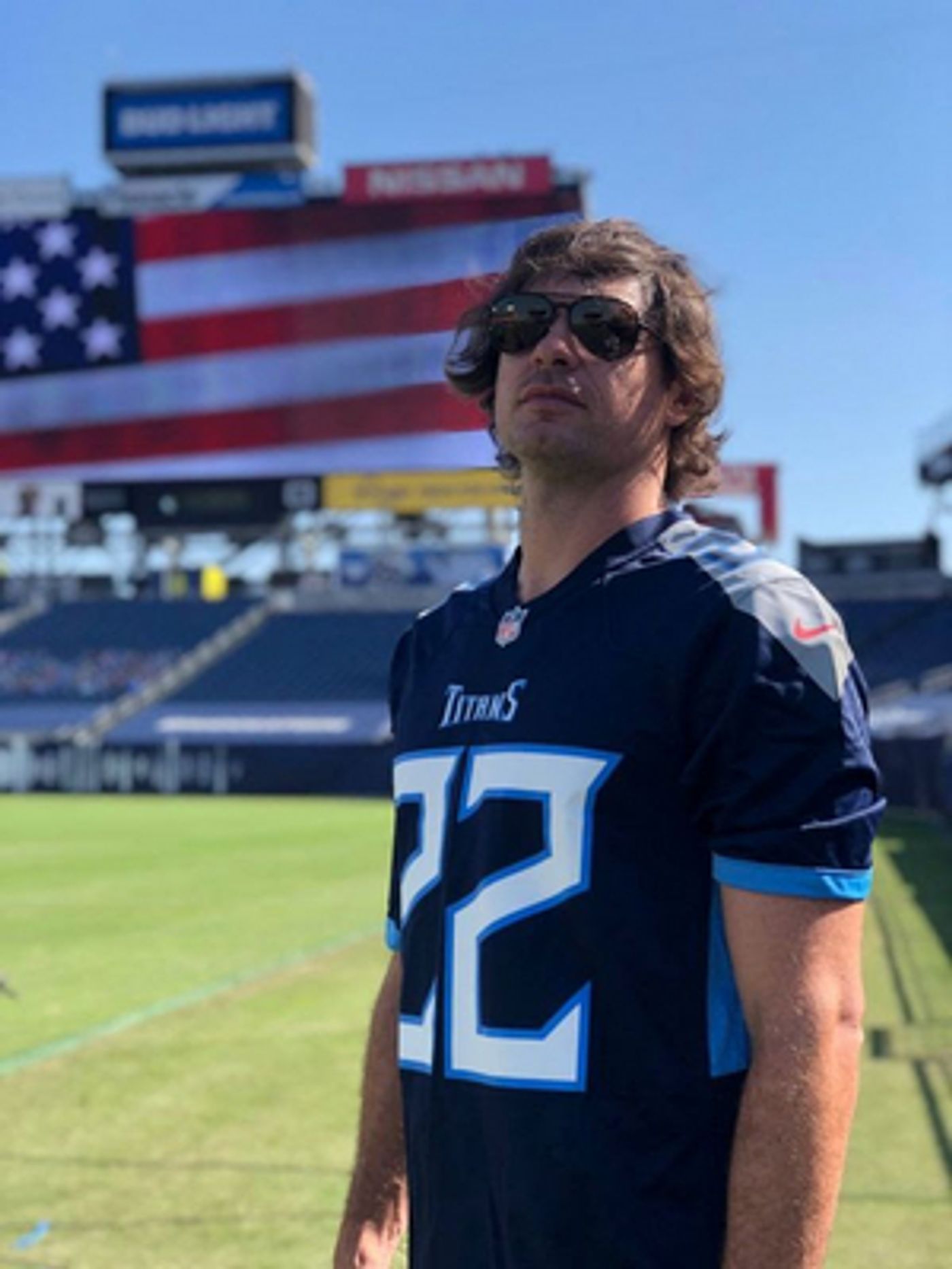 Matt Stell Performs National Anthem Prior to Tennessee Titans vs. Houston Texans Game  Image