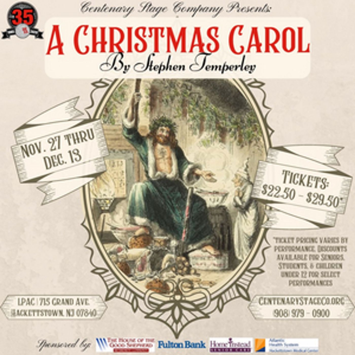 Centenary Stage Company Announces Cast of A CHRISTMAS CAROL Centenary Stage Company Announces Cast of A CHRISTMAS CAROL Image