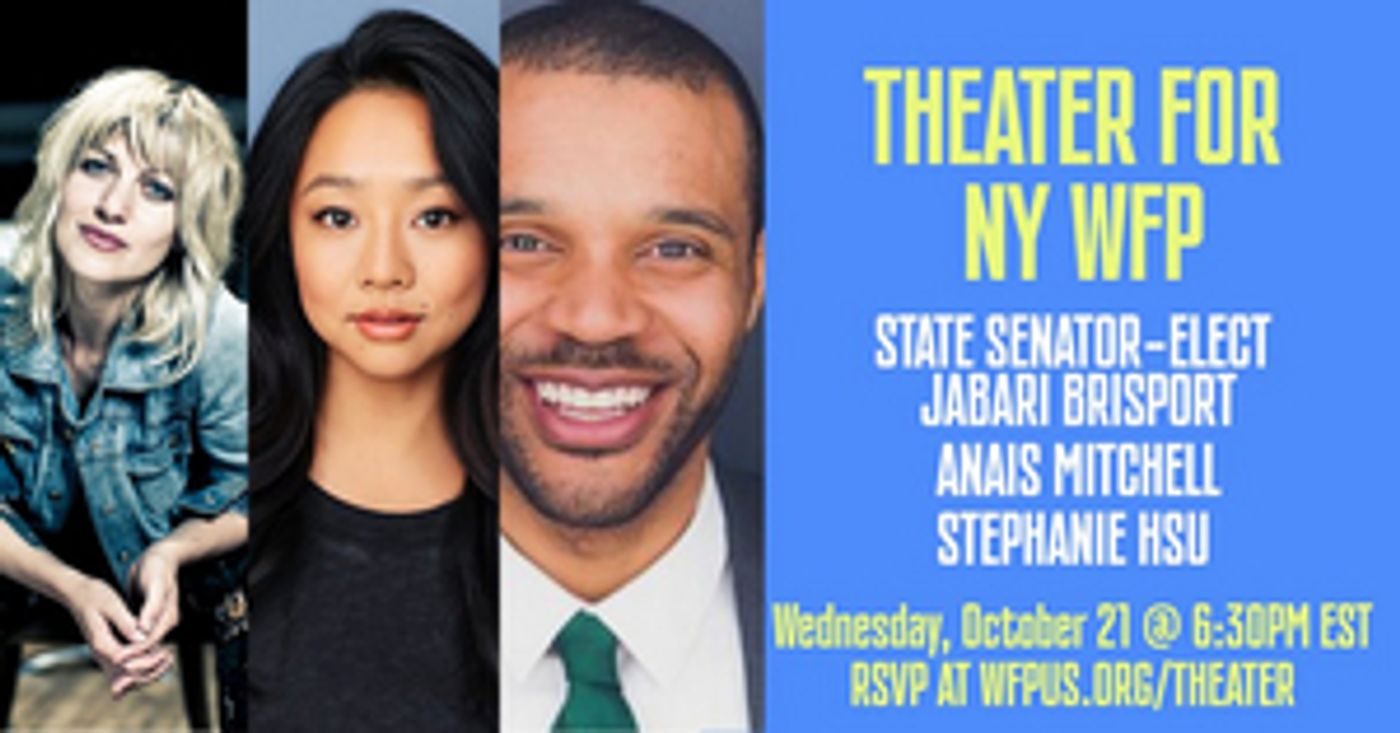 Jabari Brisport to Host THEATER FOR WFP Alongside Anais Mitchell and Stephanie Hsu  Image