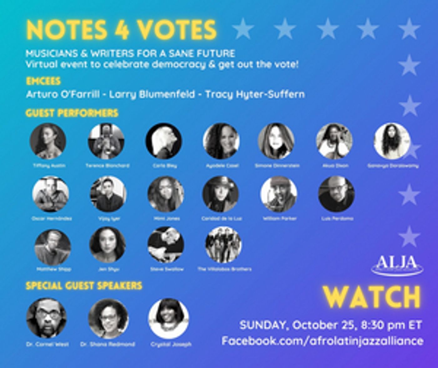 Afro Latin Jazz Alliance Teams Up With Terence Blanchard, Vijay Iyer, Ayodele Casel and More For NOTES 4 VOTES Afro Latin Jazz Alliance Teams Up With Terence Blanchard, Vijay Iyer, Ayodele Casel and More For NOTES 4 VOTES Image