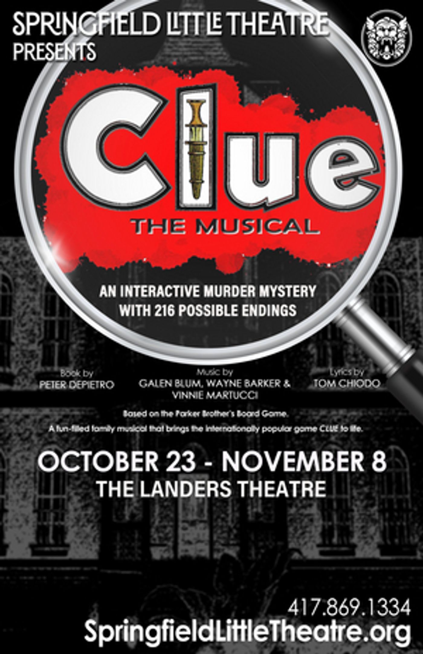 Springfield Little Theatre Presents CLUE: THE MUSICAL Springfield Little Theatre Presents CLUE: THE MUSICAL Image