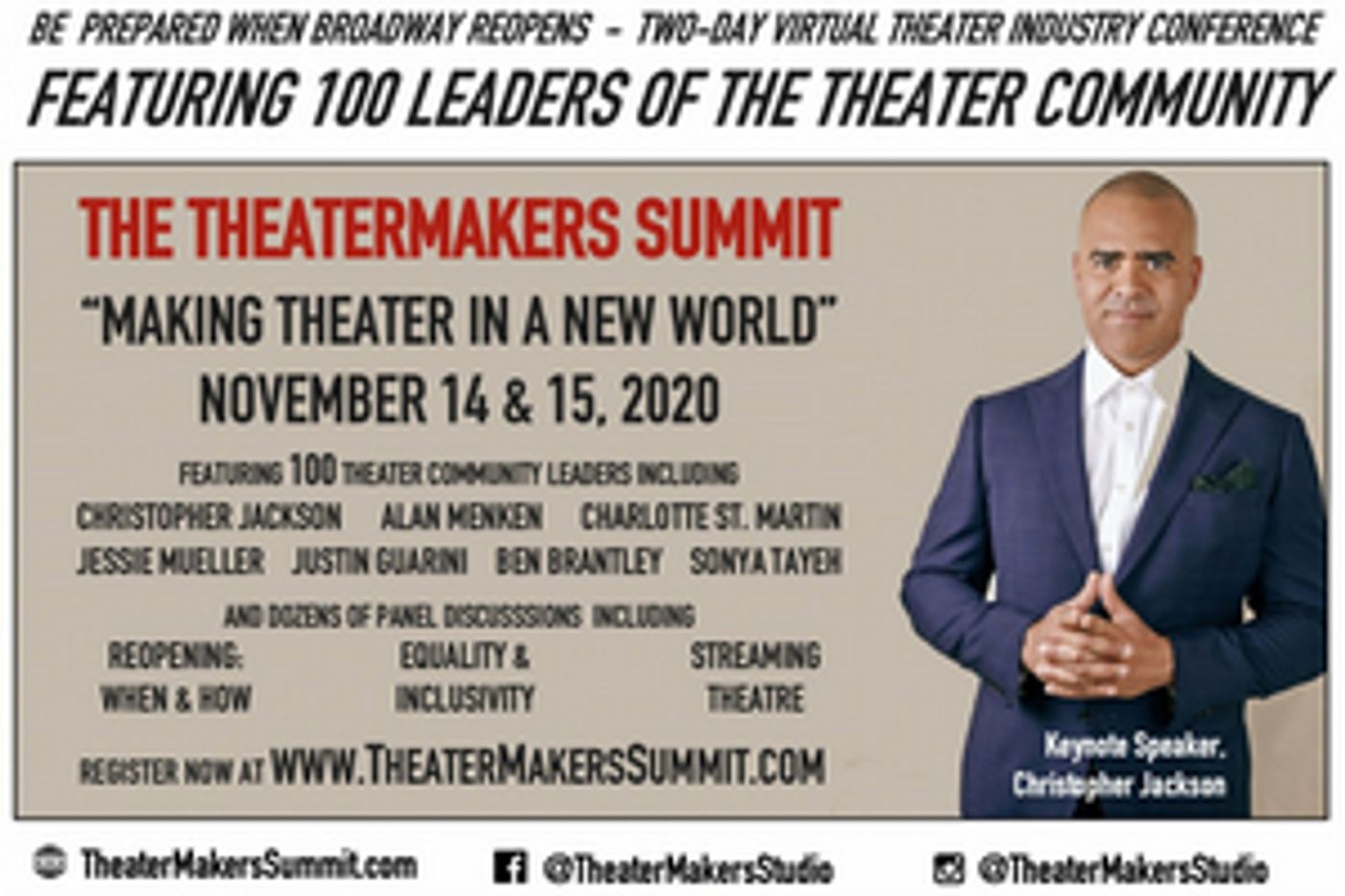 Christopher Jackson, Alan Menken, Jessie Mueller and More to Take Part in Fourth Annual TheaterMakers Summit  Image