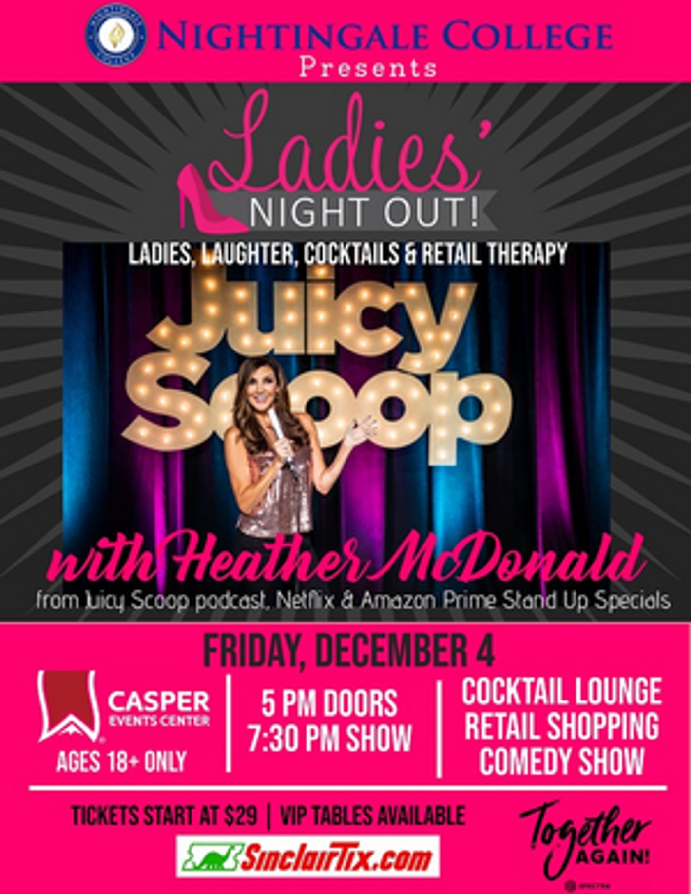 Nightingale College Presents LADIES NIGHT OUT with Heather McDonald Nightingale College Presents LADIES NIGHT OUT with Heather McDonald Image