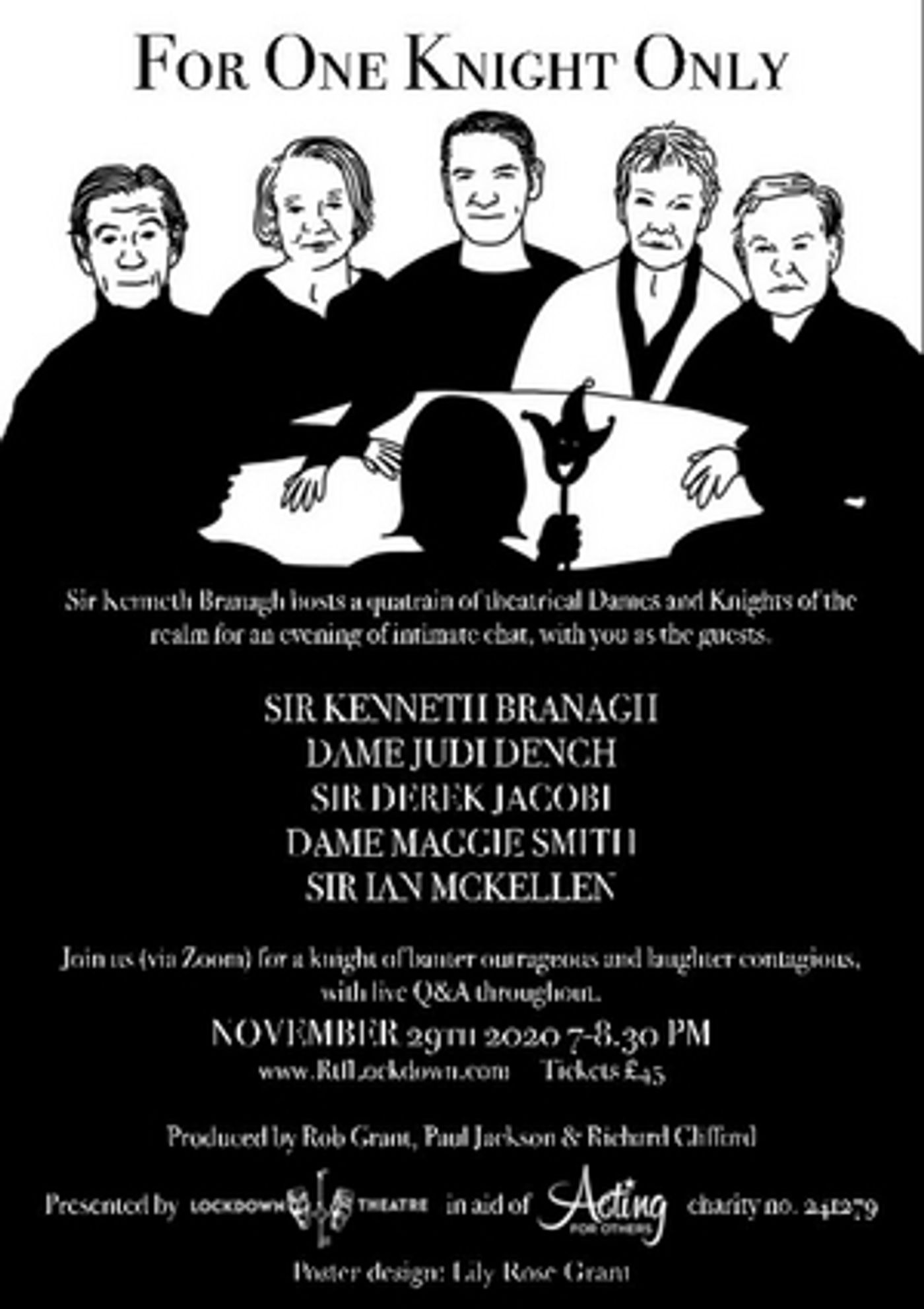 Dame Judi Dench, Sir Derek Jacobi, Sir Ian McKellen and Dame Maggie Smith Take Part in FOR ONE KNIGHT ONLY Tonight  Image