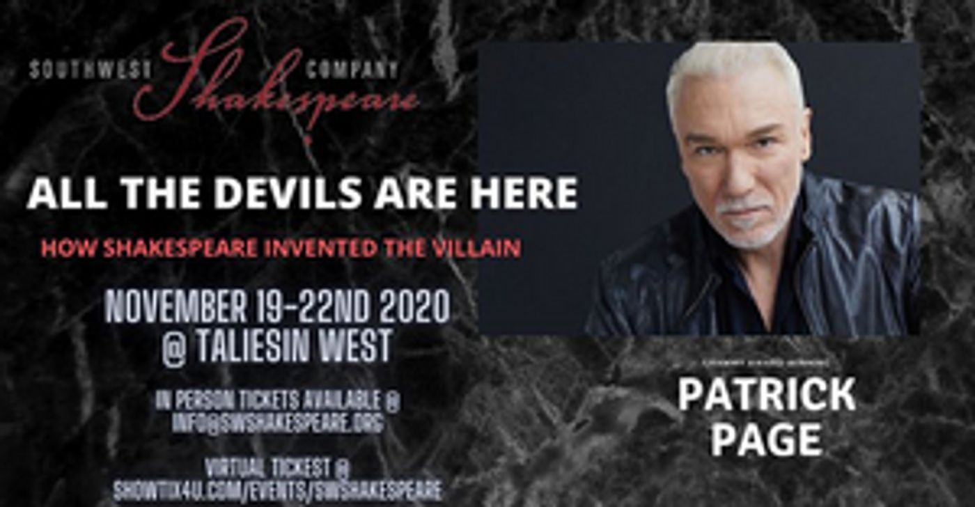 Interview: Patrick Page of ALL THE DEVILS ARE HERE at The Southwest Shakespeare Company  Image