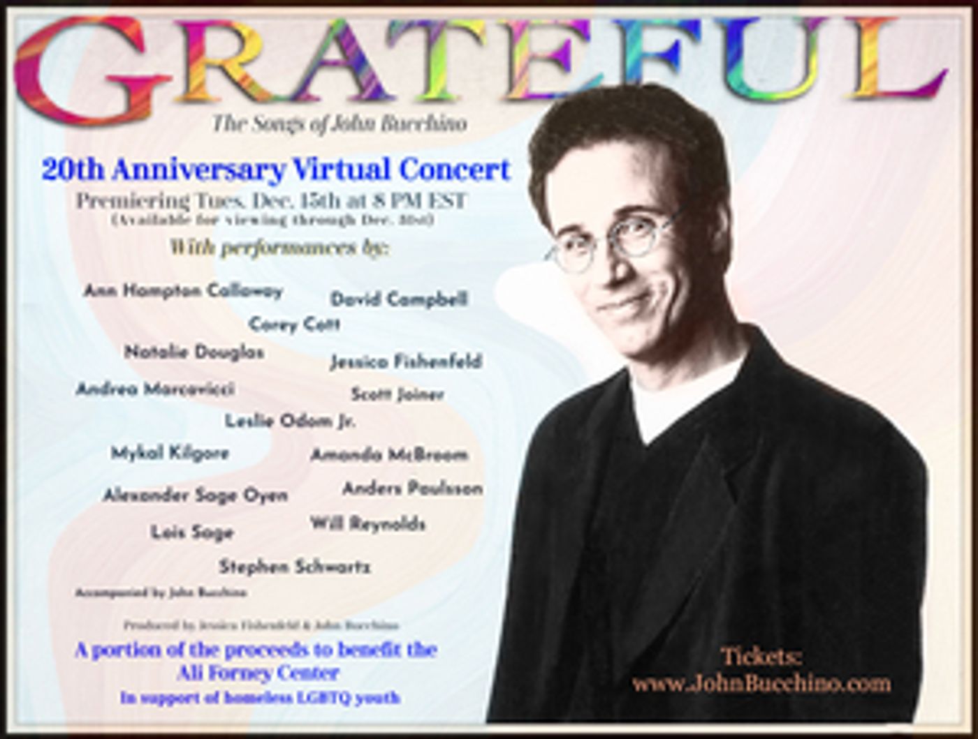 Interview: John Bucchino of GRATEFUL 20TH ANNIVERSARY VIRTUAL CONCERT  Image