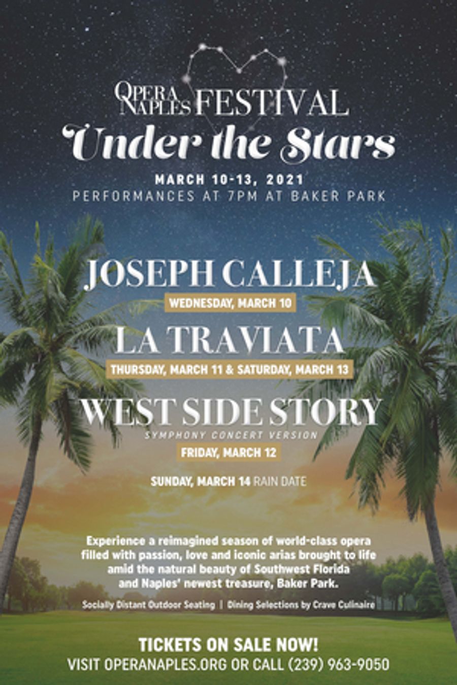 Opera Naples Announces Reimagined Season With Inaugural Festival Under the Stars Image