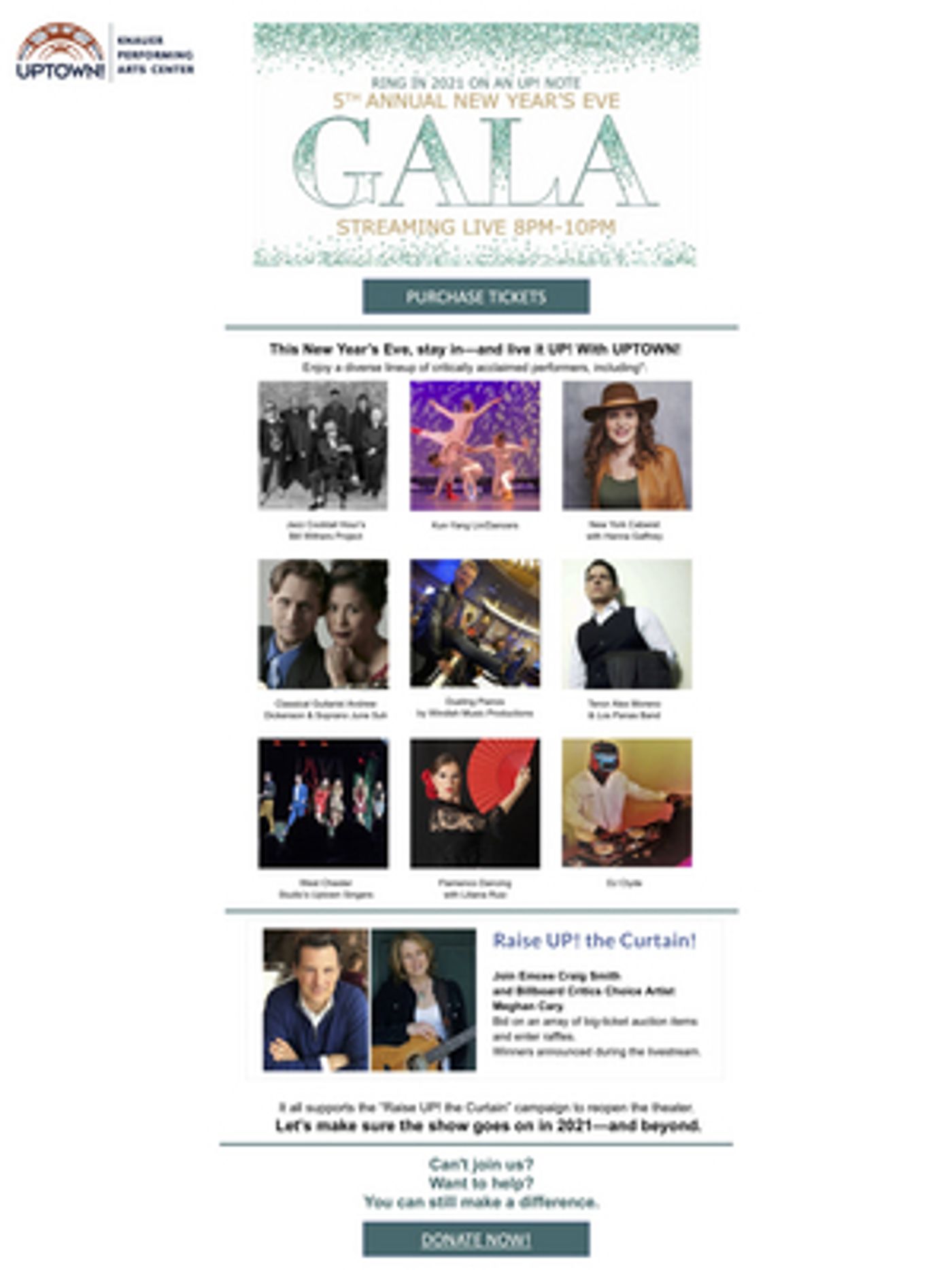 Uptown! Knauer Performing Arts Center to Host Extravagant NYE Livestream for Fifth Anniversary  Image