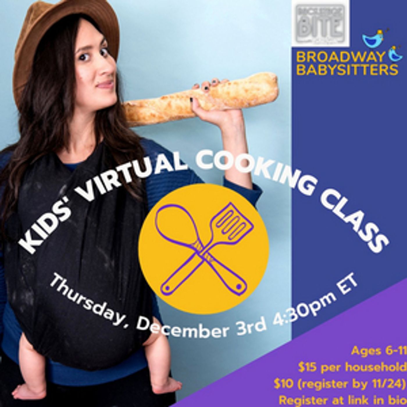 Broadway Babysitters to Join Forces with Katie Lynch of Backstage Bite to Bring a Kids' Virtual Cooking Class and Experience to Parents Nationwide Broadway Babysitters to Join Forces with Katie Lynch of Backstage Bite to Bring a Kids' Virtual Cooking Class and Experience to Parents Nationwide Image