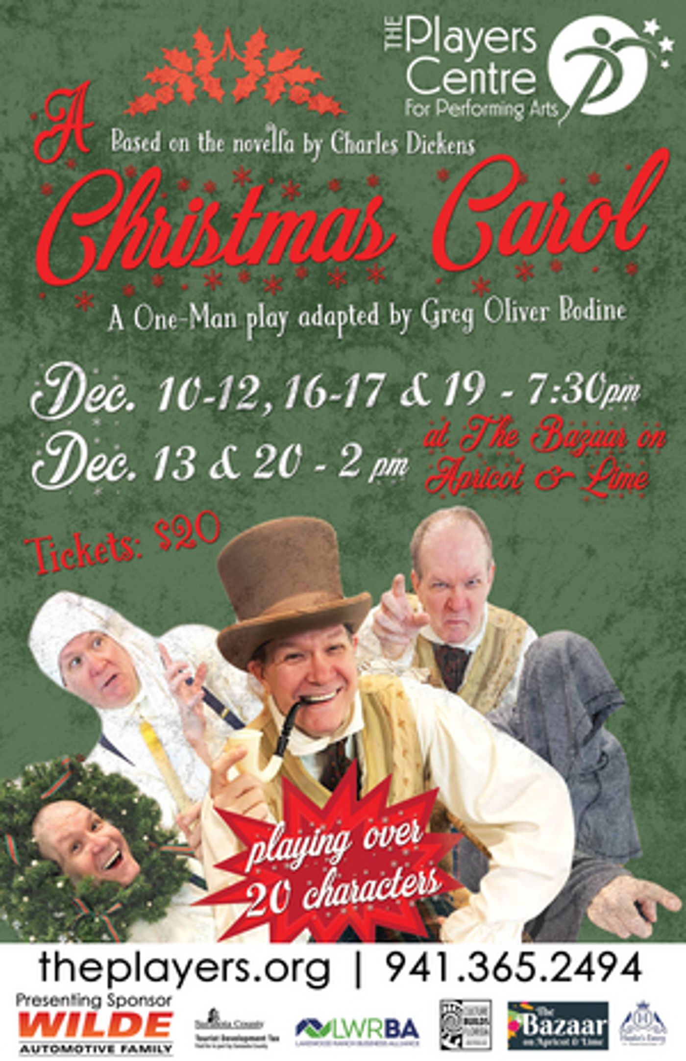 Players Centre Presents Outdoor One-Man Production of A CHRISTMAS CAROL Players Centre Presents Outdoor One-Man Production of A CHRISTMAS CAROL Image