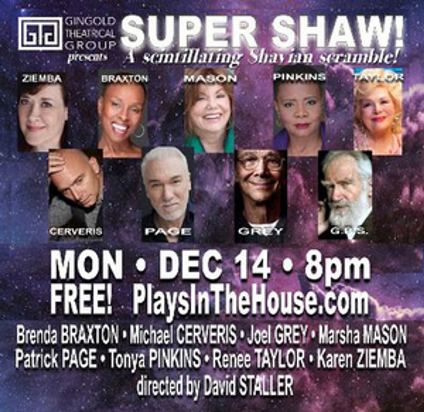Tonya Pinkins, Michael Cerveris, Joel Grey, Patrick Page and More to Take Part in SUPER SHAW 2020 Tonya Pinkins, Michael Cerveris, Joel Grey, Patrick Page and More to Take Part in SUPER SHAW 2020 Image