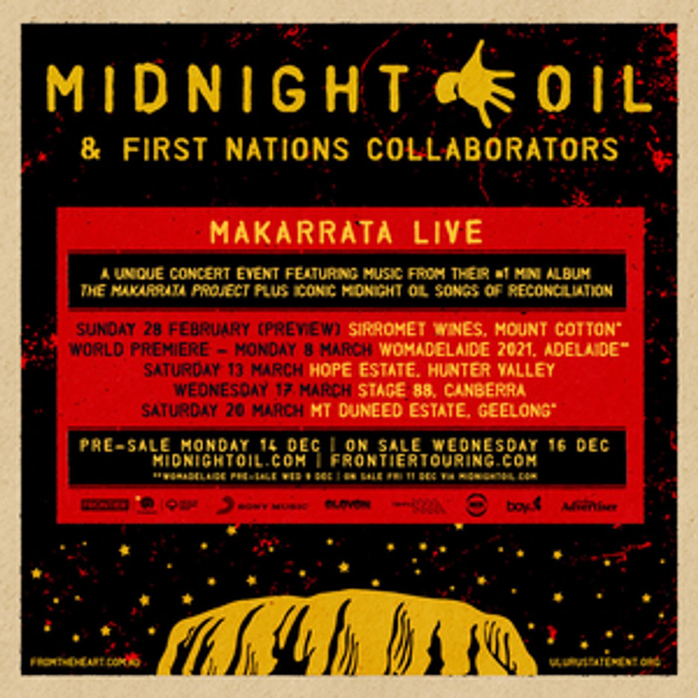 Midnight Oil & First Nations Collaborators Present 'Makarrata Live'  Image