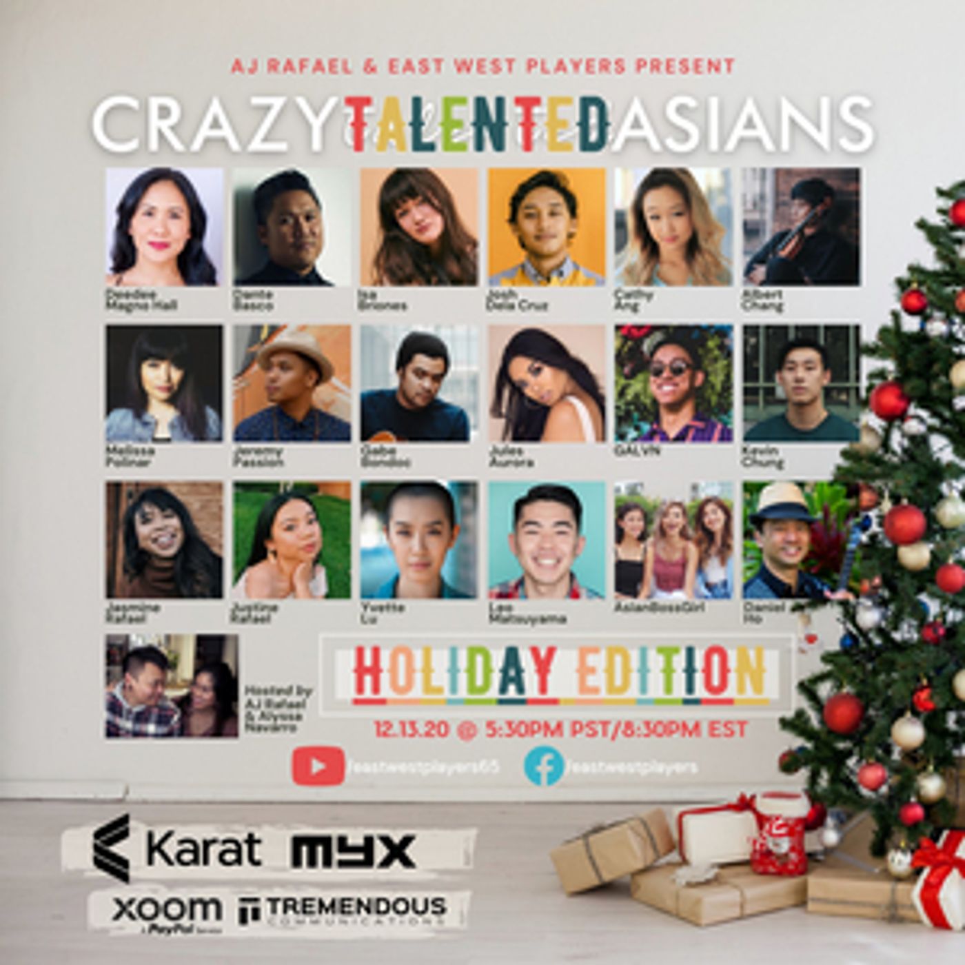 Broadway Performers Join AJ Rafael and East West Players in “Crazy Talented Asians: Holiday Edition”  Image