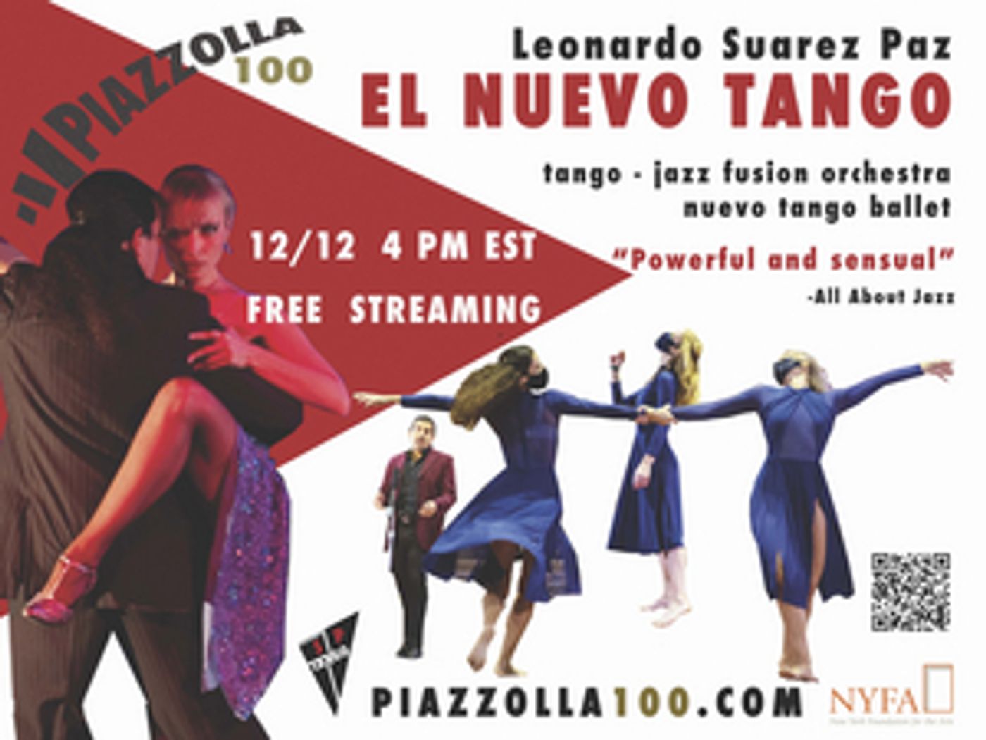 Suarez Paz TANGO Presents Leonardo Suarez Paz's PIAZZOLLA 100: El Nuevo Tango  Image