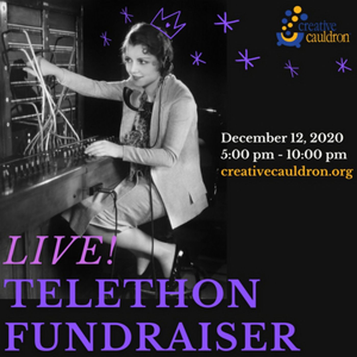 Creative Cauldron Presents DON'T LET THE LIGHTS GO OUT Live Telethon Fundraiser Creative Cauldron Presents DON'T LET THE LIGHTS GO OUT Live Telethon Fundraiser Image
