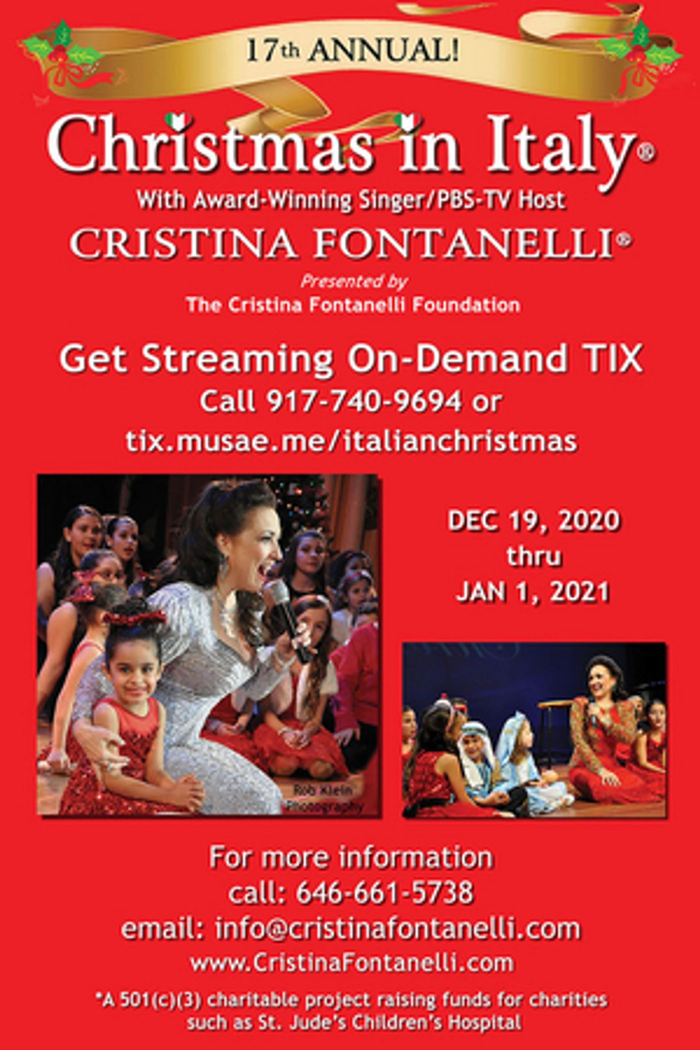 CRISTINA FONTANELLI'S CHRISTMAS IN ITALY Available to Stream Online CRISTINA FONTANELLI'S CHRISTMAS IN ITALY Available to Stream Online Image