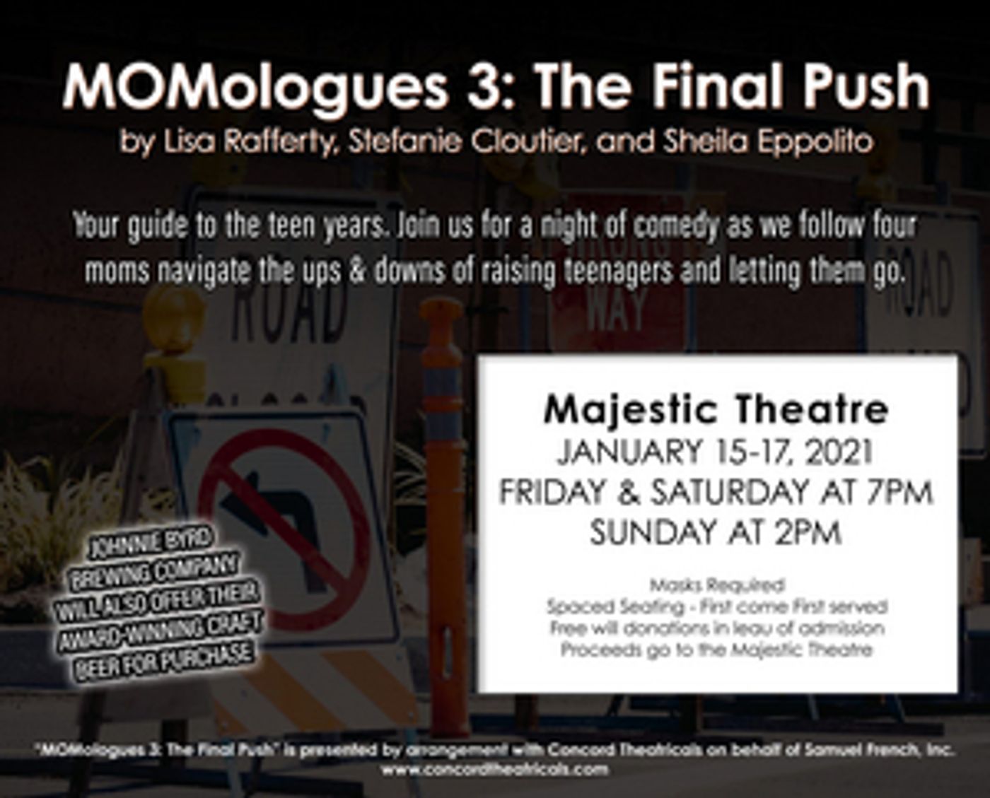 The Majestic Theatre Will Present MOMOLOGUES 3: THE FINAL PUSH to Raise Funds The Majestic Theatre Will Present MOMOLOGUES 3: THE FINAL PUSH to Raise Funds Image