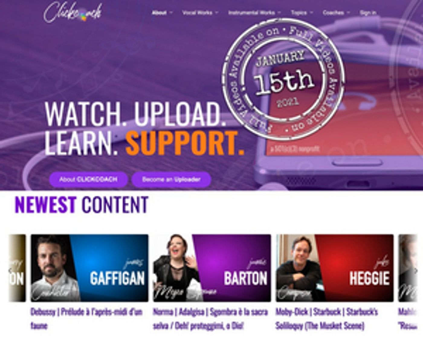 CLICKCOACH, An Online Nonprofit Artist Support System and Collective of Videos From Industry Pros, Set to Launch  Image