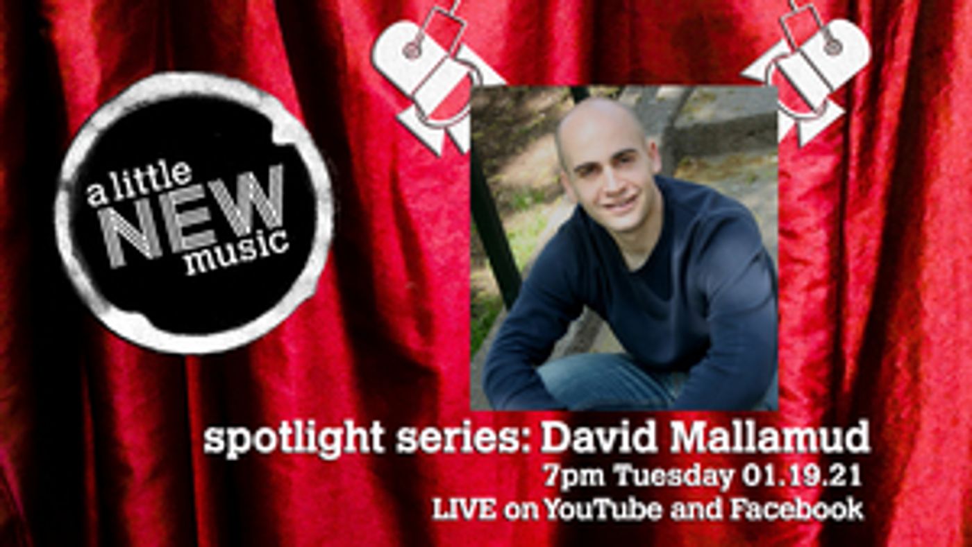 A LITTLE NEW MUSIC's SPOTLIGHT SERIES Presents David Mallamud  Image