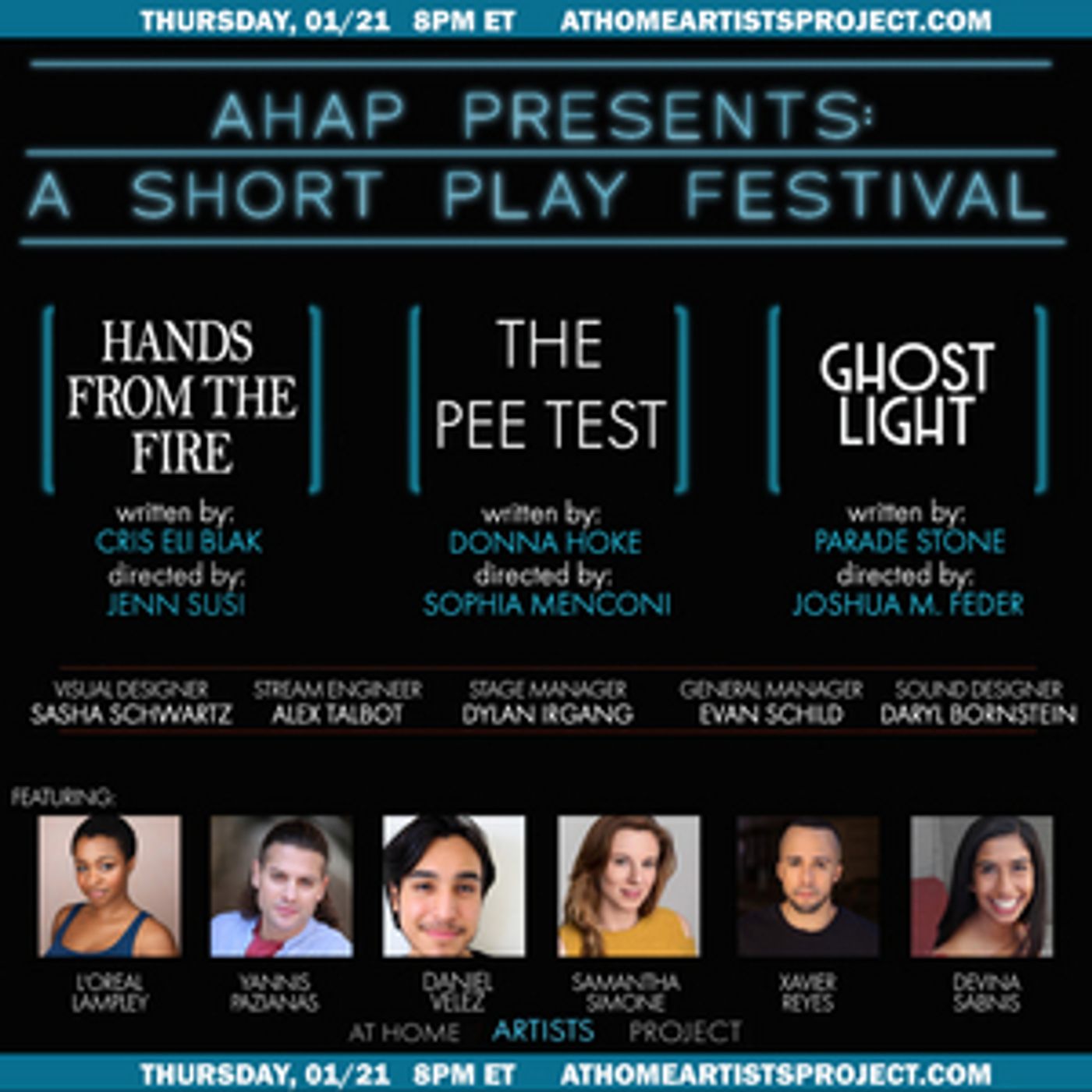 At Home Artists Project Presents A SHORT PLAY FESTIVAL  Image