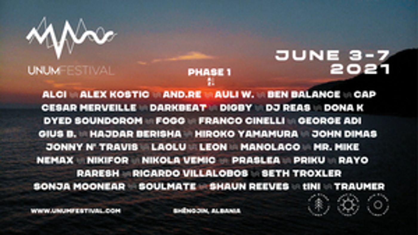 Unum Festival 2021 Announces Line-Up Featuring Ricardo Villalobos, Seth Troxler, Priku, Praslea, tINI and More Unum Festival 2021 Announces Line-Up Featuring Ricardo Villalobos, Seth Troxler, Priku, Praslea, tINI and More Image