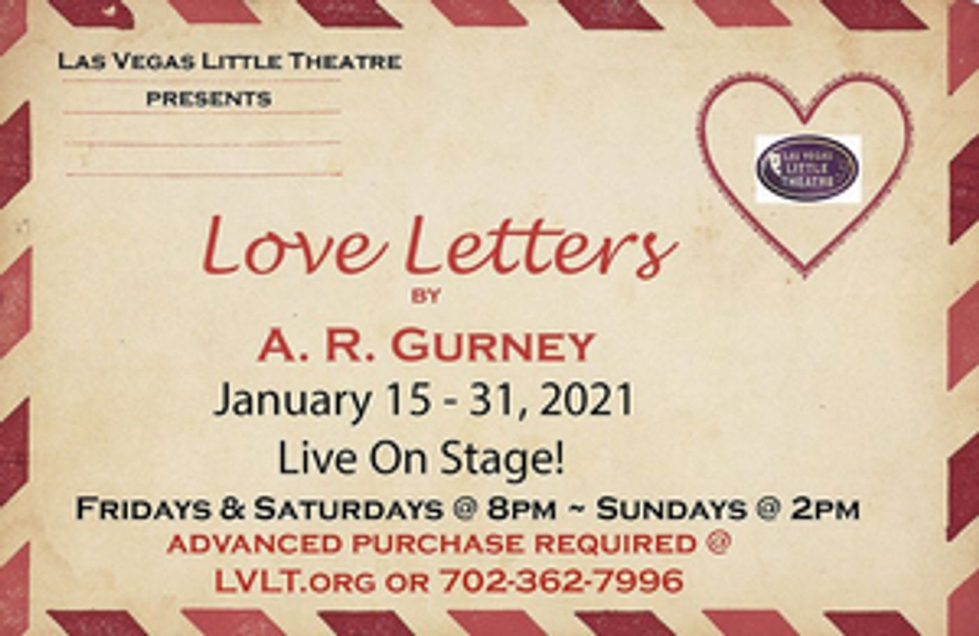 Las Vegas Little Theatre Resumes Live Performances With LOVE LETTERS  Image