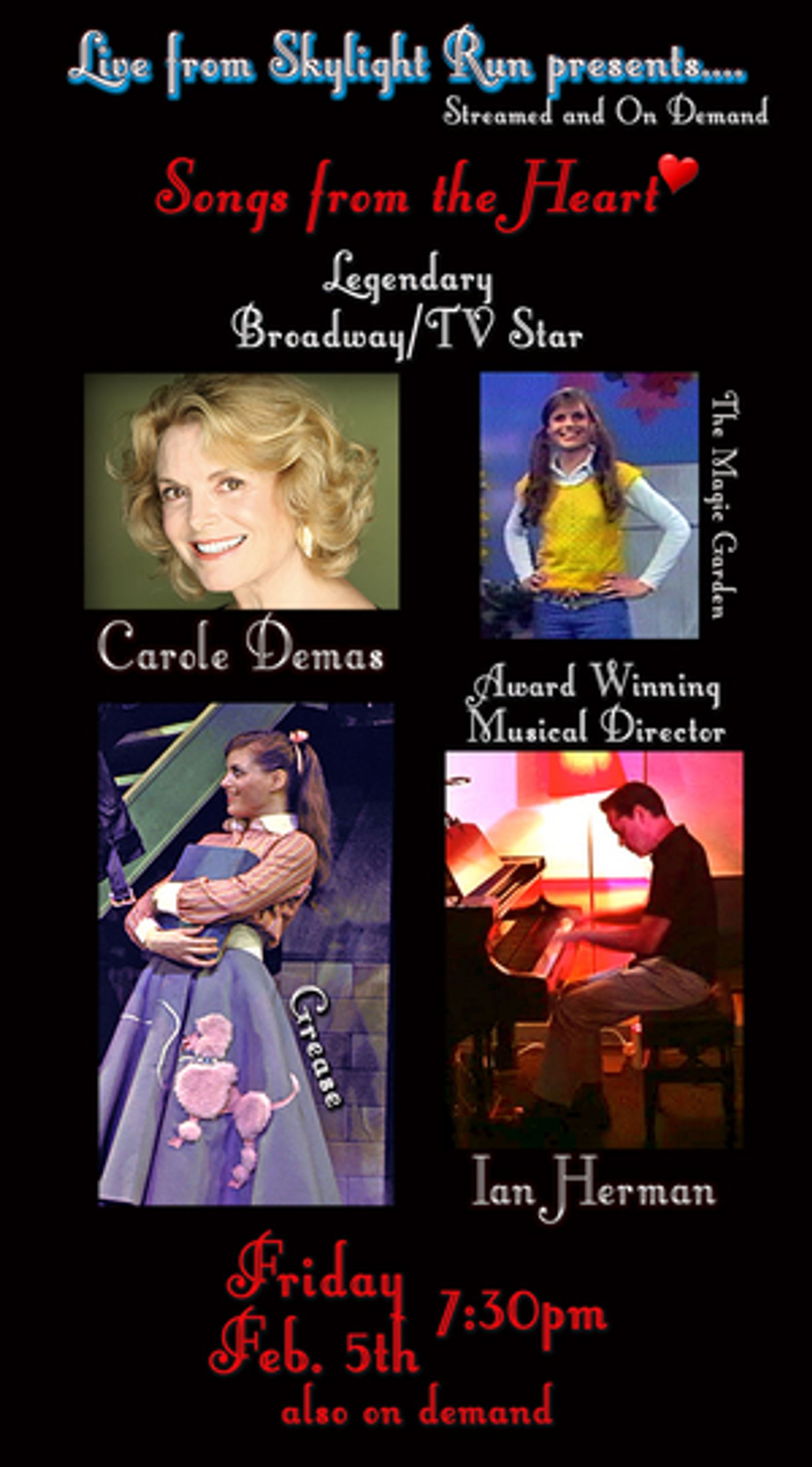 Interview: Carole Demas of SONGS FROM THE HEART by Live From Skylight Run Interview: Carole Demas of SONGS FROM THE HEART by Live From Skylight Run Image