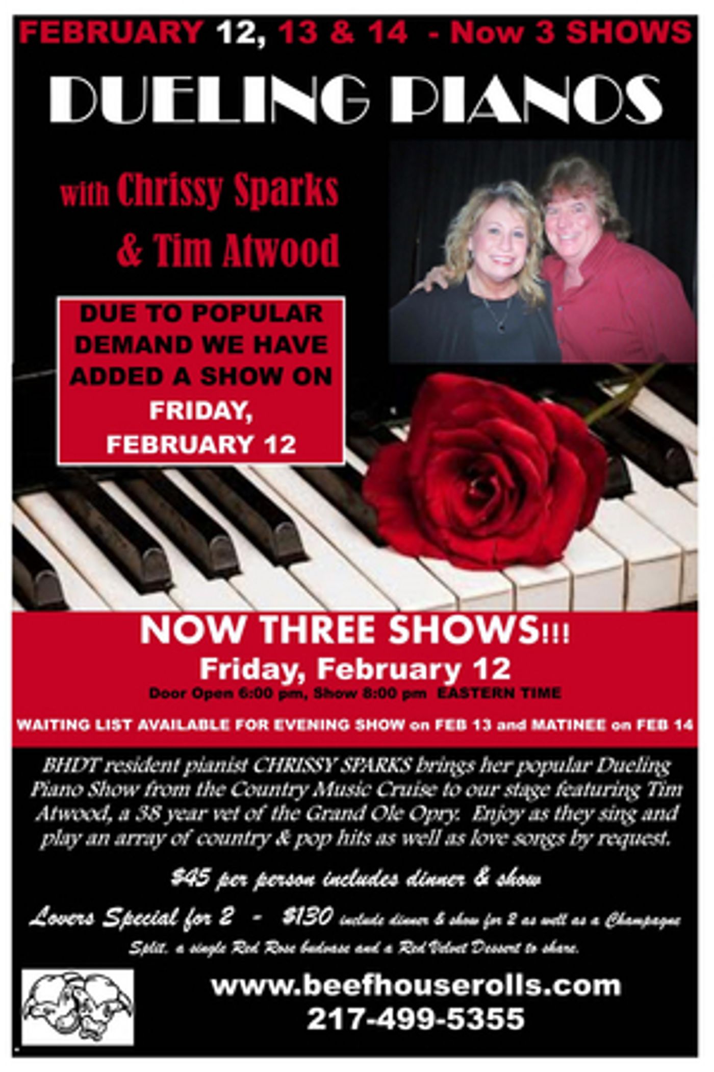 DUELING PIANOS Comes to Beef House Dinner Theater DUELING PIANOS Comes to Beef House Dinner Theater Image