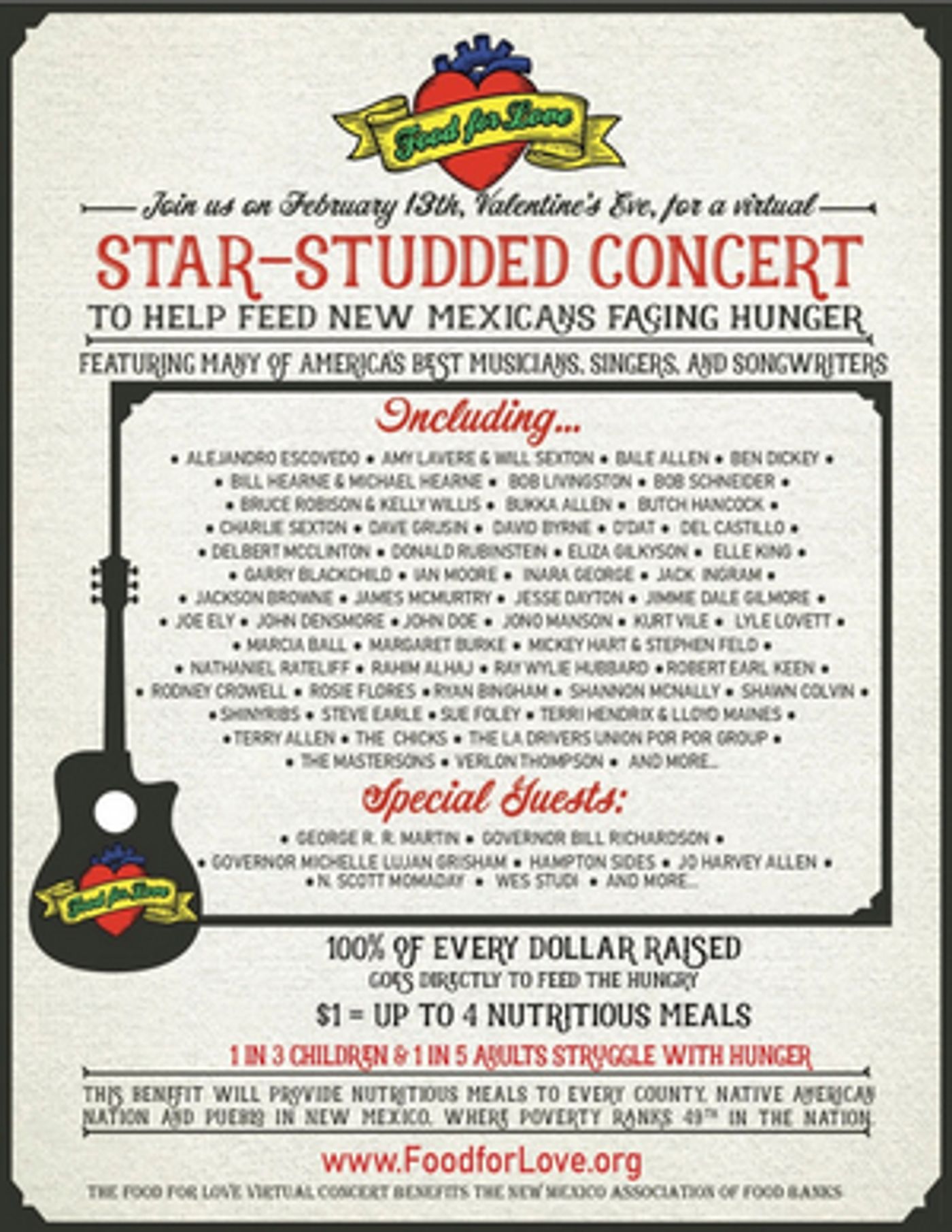 David Byrne to Perform in Virtual FOOD FOR LOVE Benefit Concert to End Hunger in New Mexico  Image