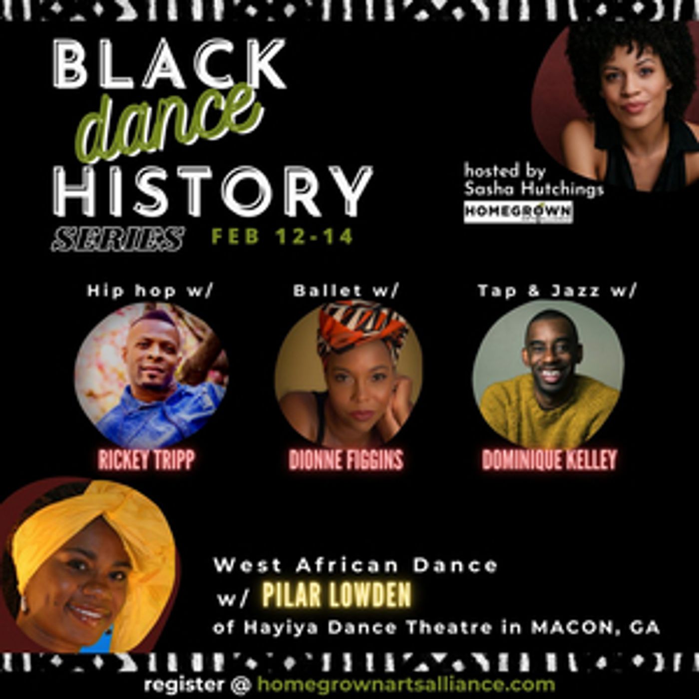 Sasha Hutchings Hosts HOMEGROWN: BLACK DANCE HISTORY SERIES Celebrating African Influence on American Dance Sasha Hutchings Hosts HOMEGROWN: BLACK DANCE HISTORY SERIES Celebrating African Influence on American Dance Image