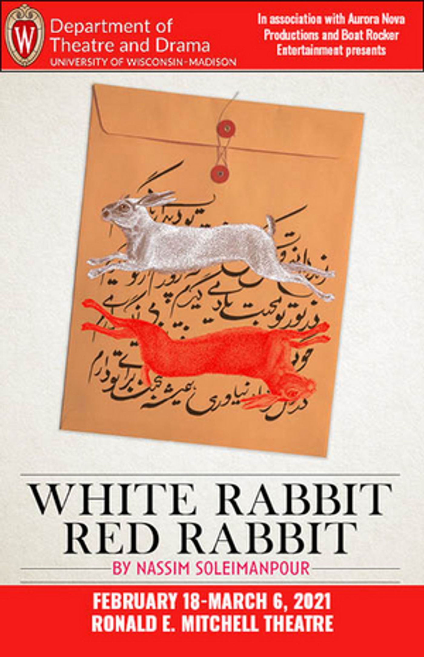 University of Wisconsin-Madison Presents WHITE RABBIT RED RABBIT  Image