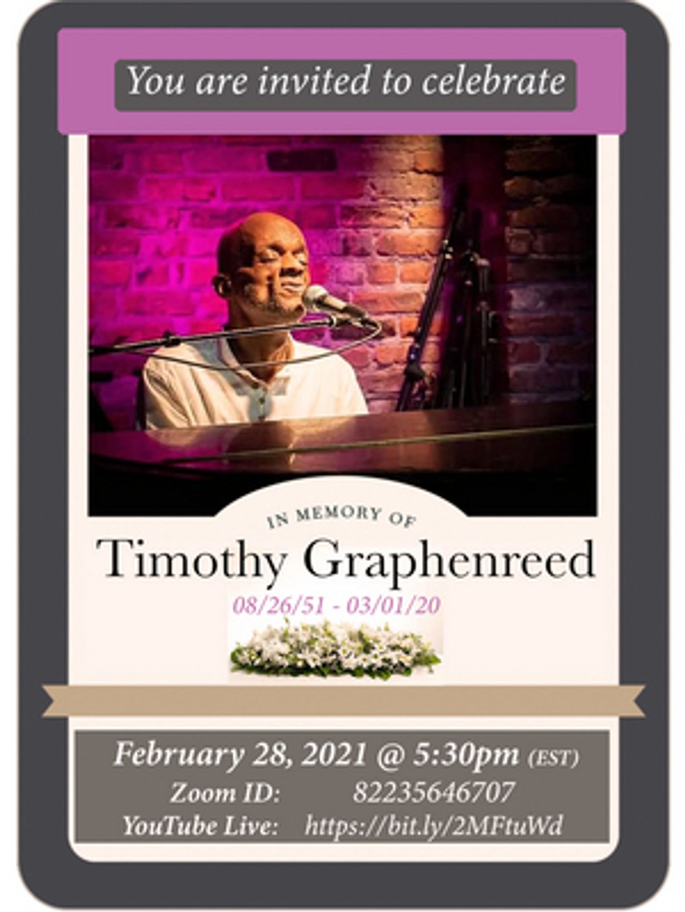 LaChanze, Lillias White, Phylicia Rashad, Ken Roberson and Others Celebrate Timothy Graphenreed in Virtual Memorial  Image