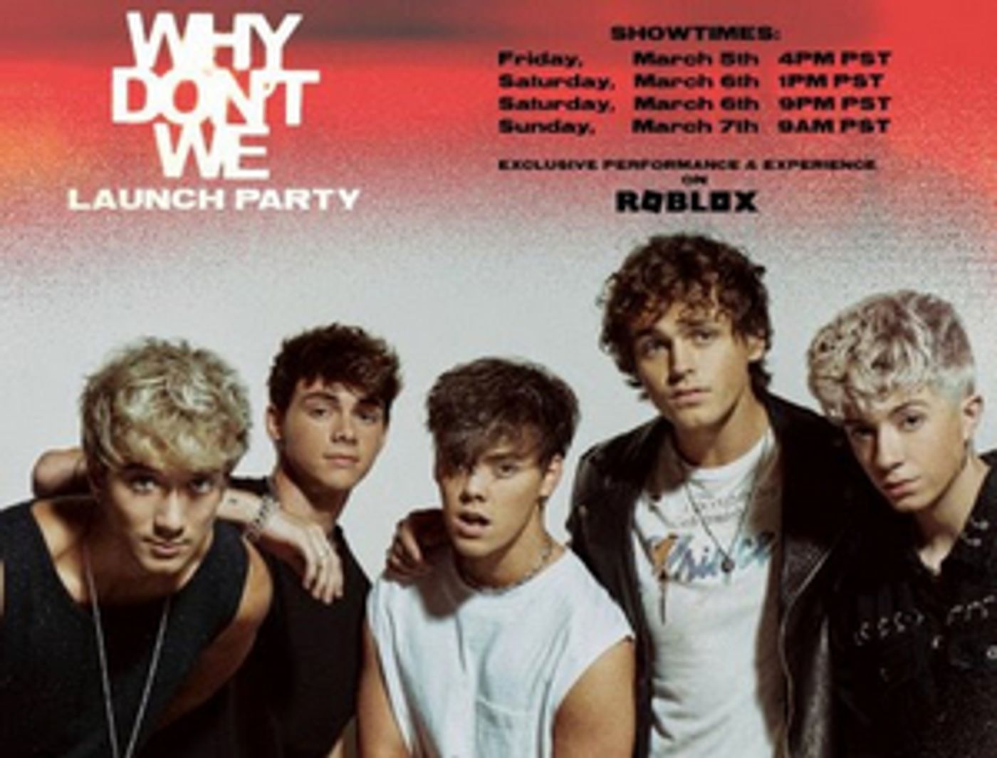 Why Don't We Announce Launch Party on Roblox  Image