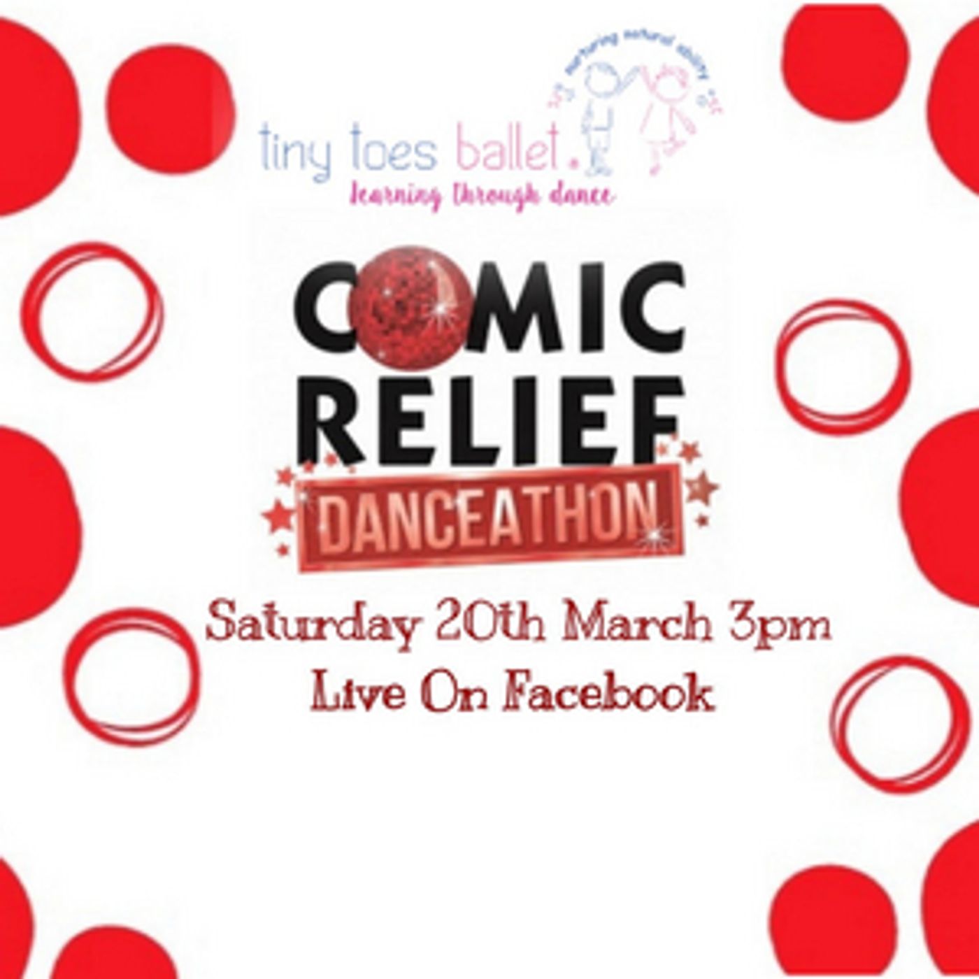 Tiny Toes Ballet Hosts Red Nose Day DANCEATHON Fundraiser  Image