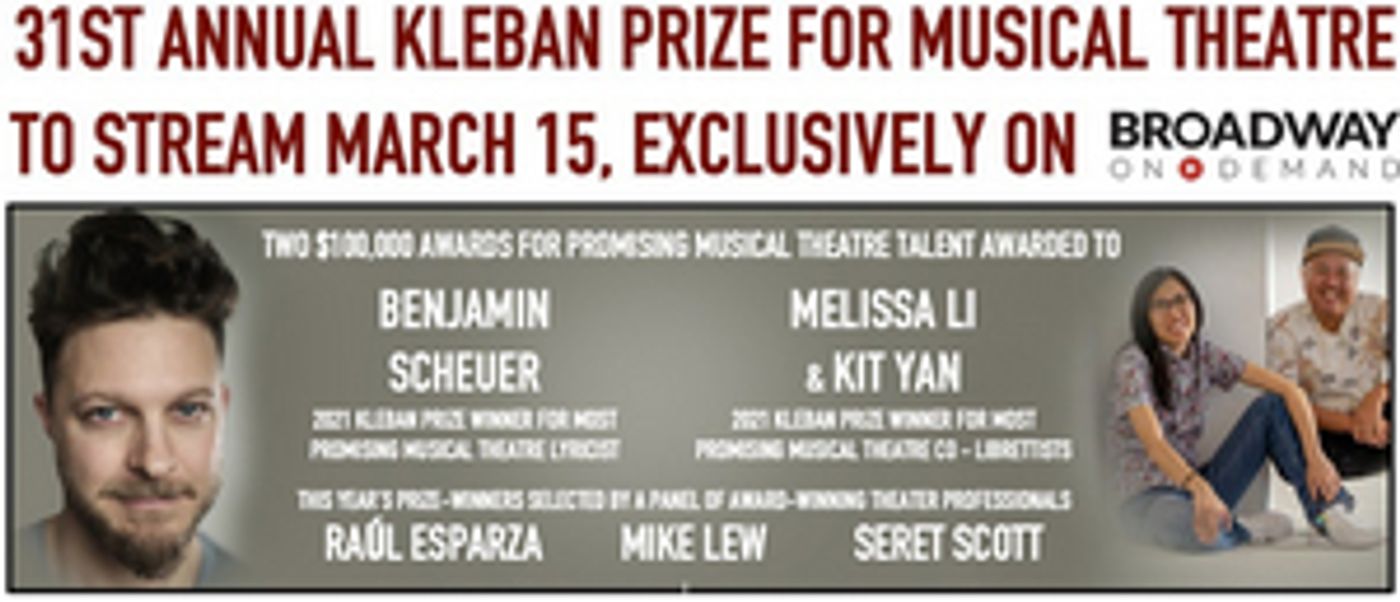 Annual Kleban Prize For Musical Theatre Ceremony To Stream On Broadway On Demand  Image