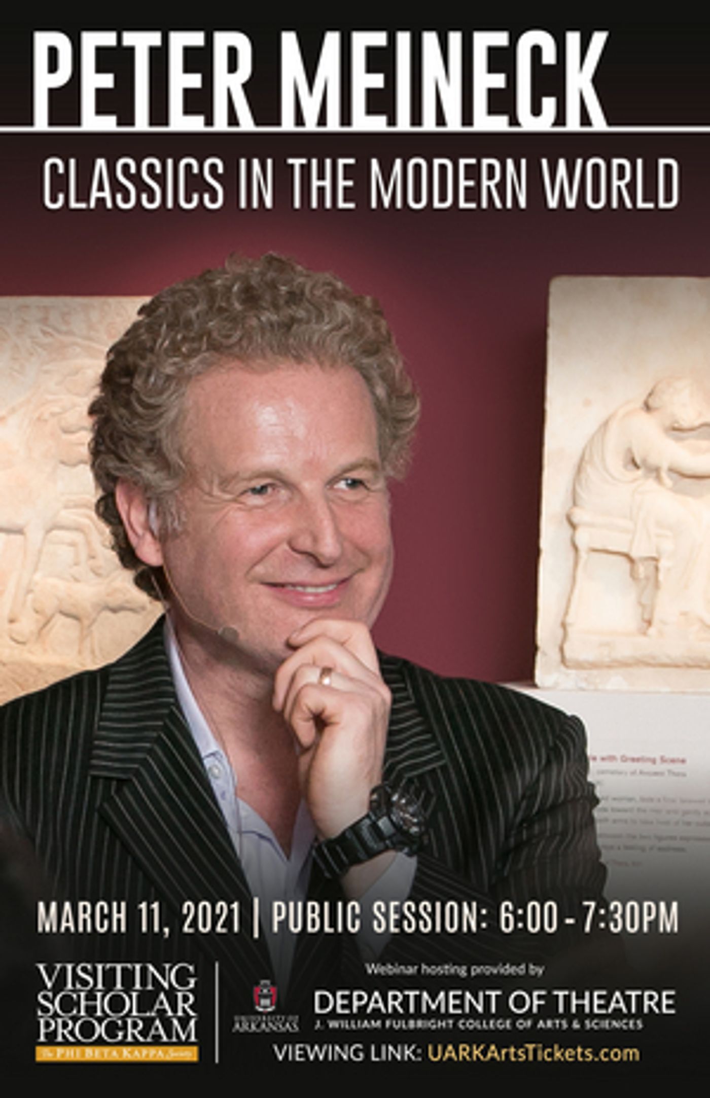 University of Arkansas Announces Virtual Event With Peter Meineck  Image