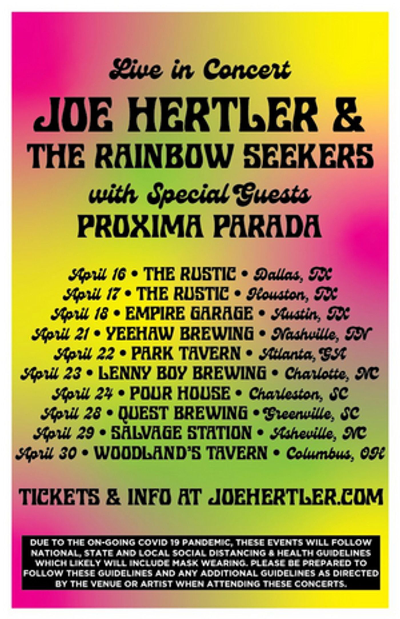 Joe Hertler & The Rainbow Seekers Will Stop in Greenville on April 28th  Image
