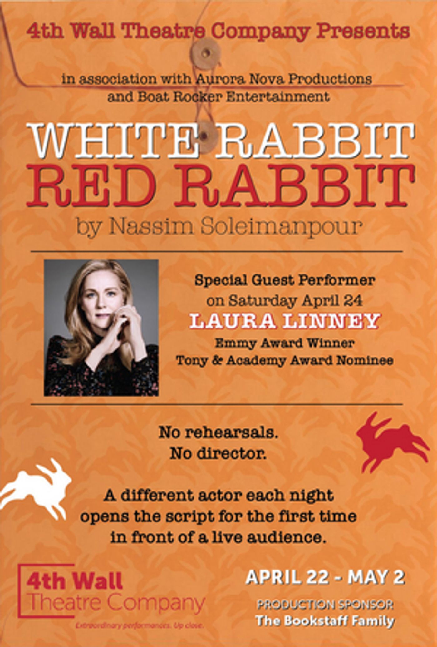 Laura Linney, Jake Weber, and Philip Lehl Featured in Virtual Houston Premiere of WHITE RABBIT RED RABBIT Laura Linney, Jake Weber, and Philip Lehl Featured in Virtual Houston Premiere of WHITE RABBIT RED RABBIT Image