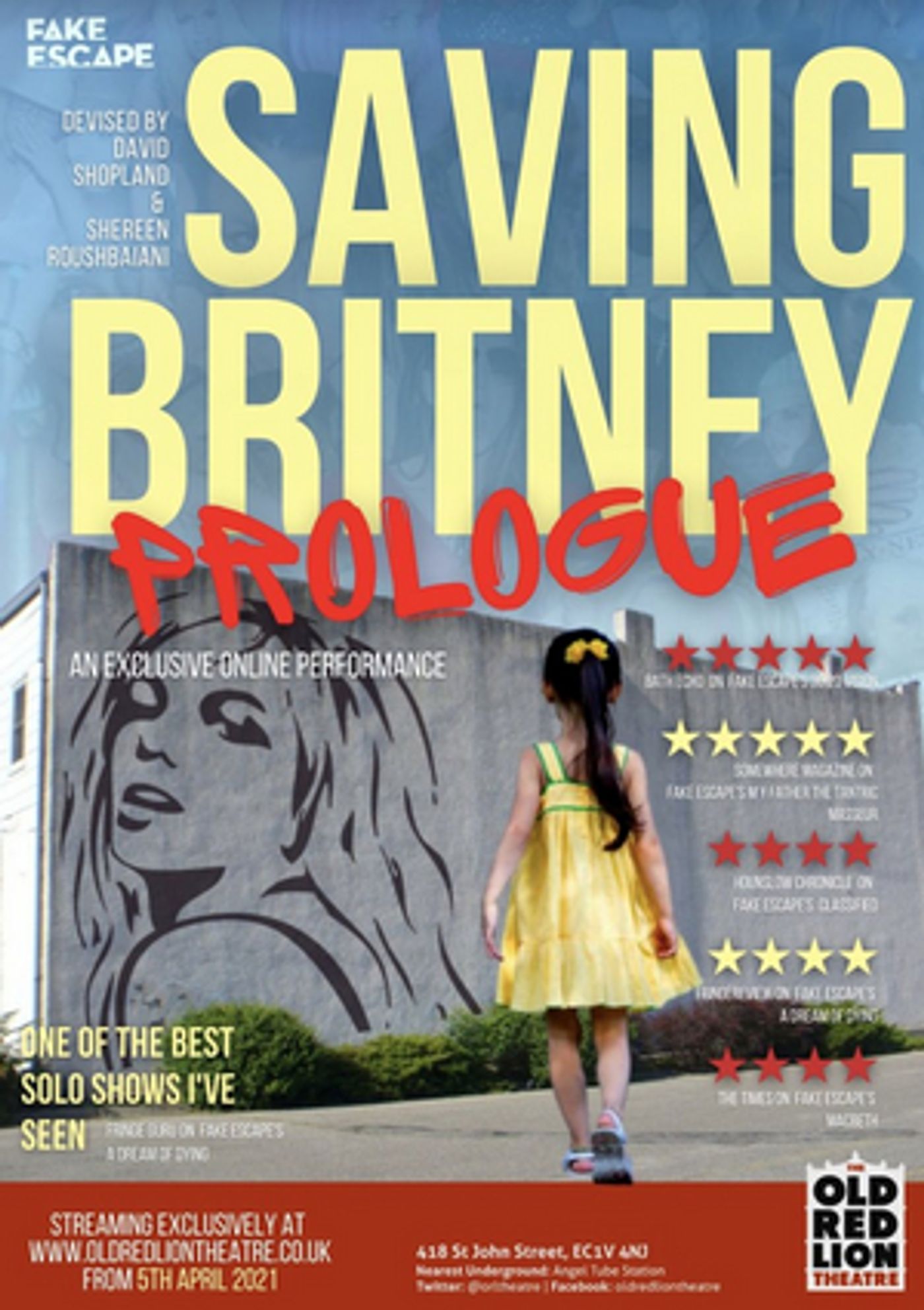 The Old Red Lion Theatre Presents SAVING BRITNEY: Prologue  Image