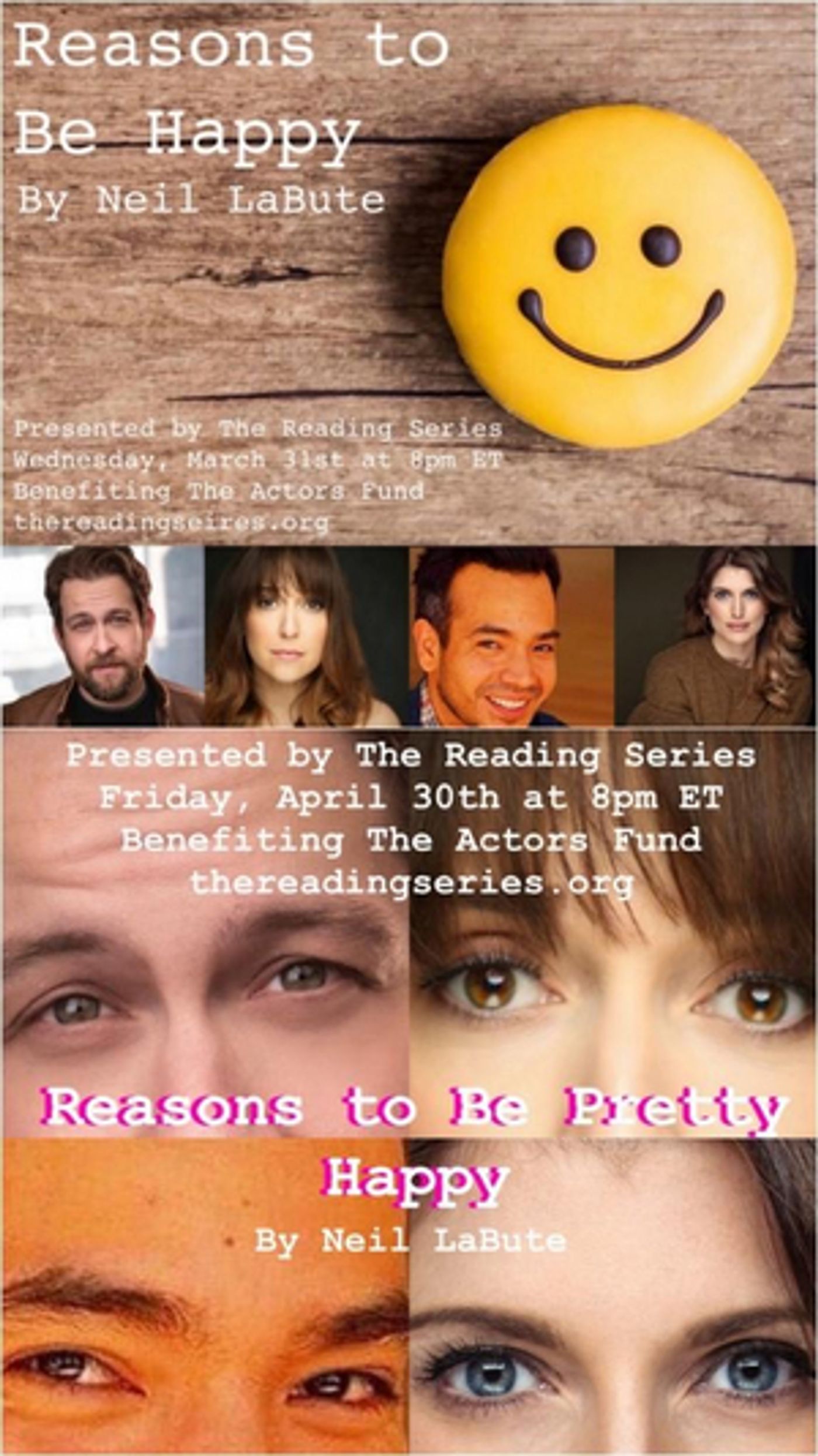 Andrew Kober, Jessica Vosk, Janine DiVita and Kahlil Garcia to Star in REASONS TO BE HAPPY Benefit Reading  Image
