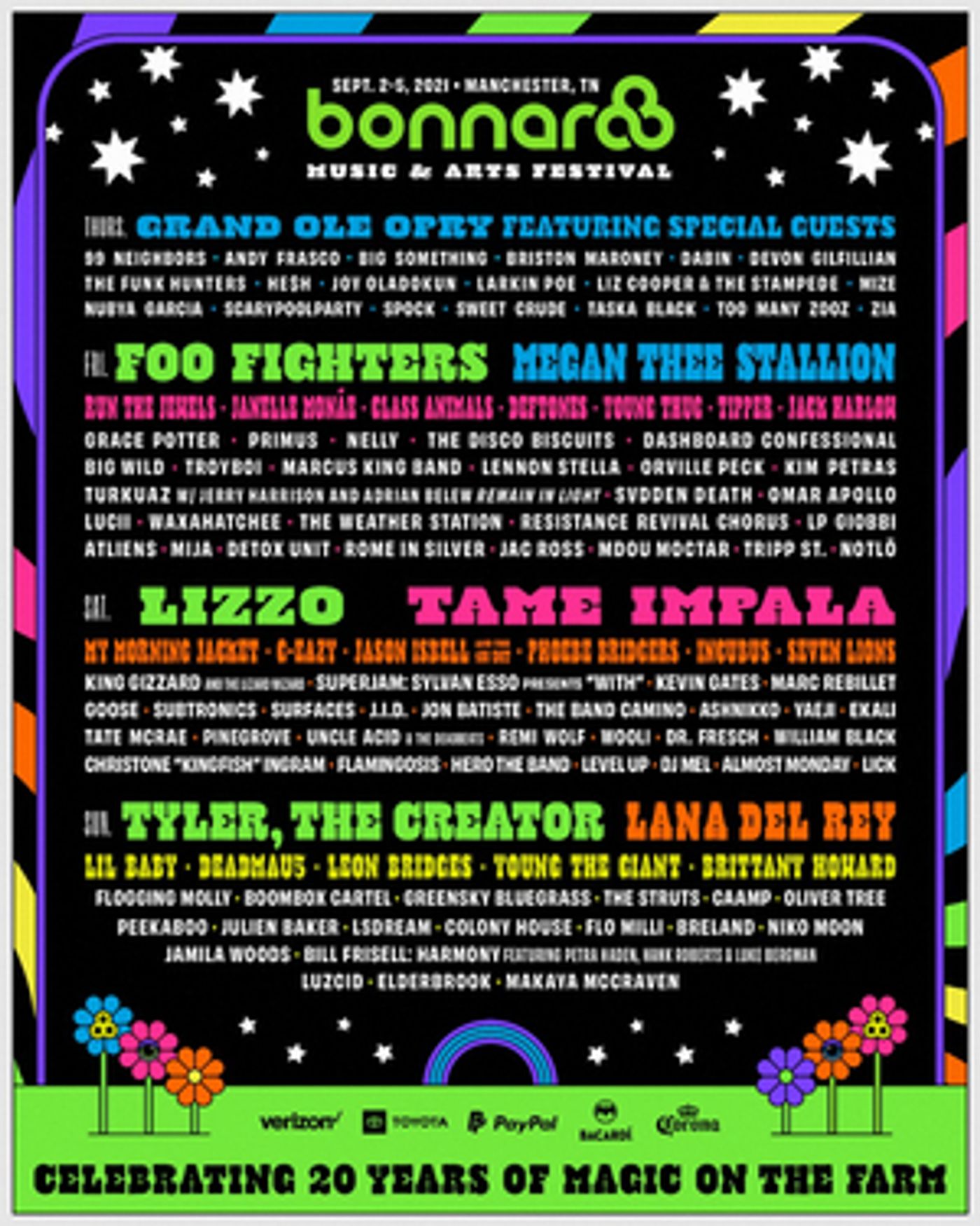 Bonnaroo Announces 2021 Lineup  Image