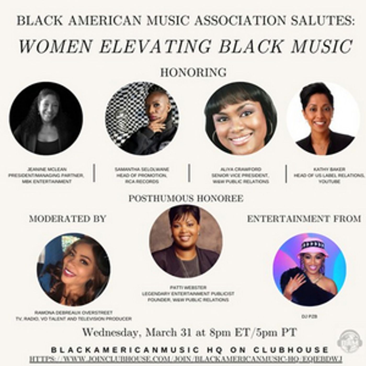 Samantha Selolwane, Jeanine McLean & More to be Honored at BAM SALUTES WOMEN ELEVATING BLACK MUSIC Samantha Selolwane, Jeanine McLean & More to be Honored at BAM SALUTES WOMEN ELEVATING BLACK MUSIC Image