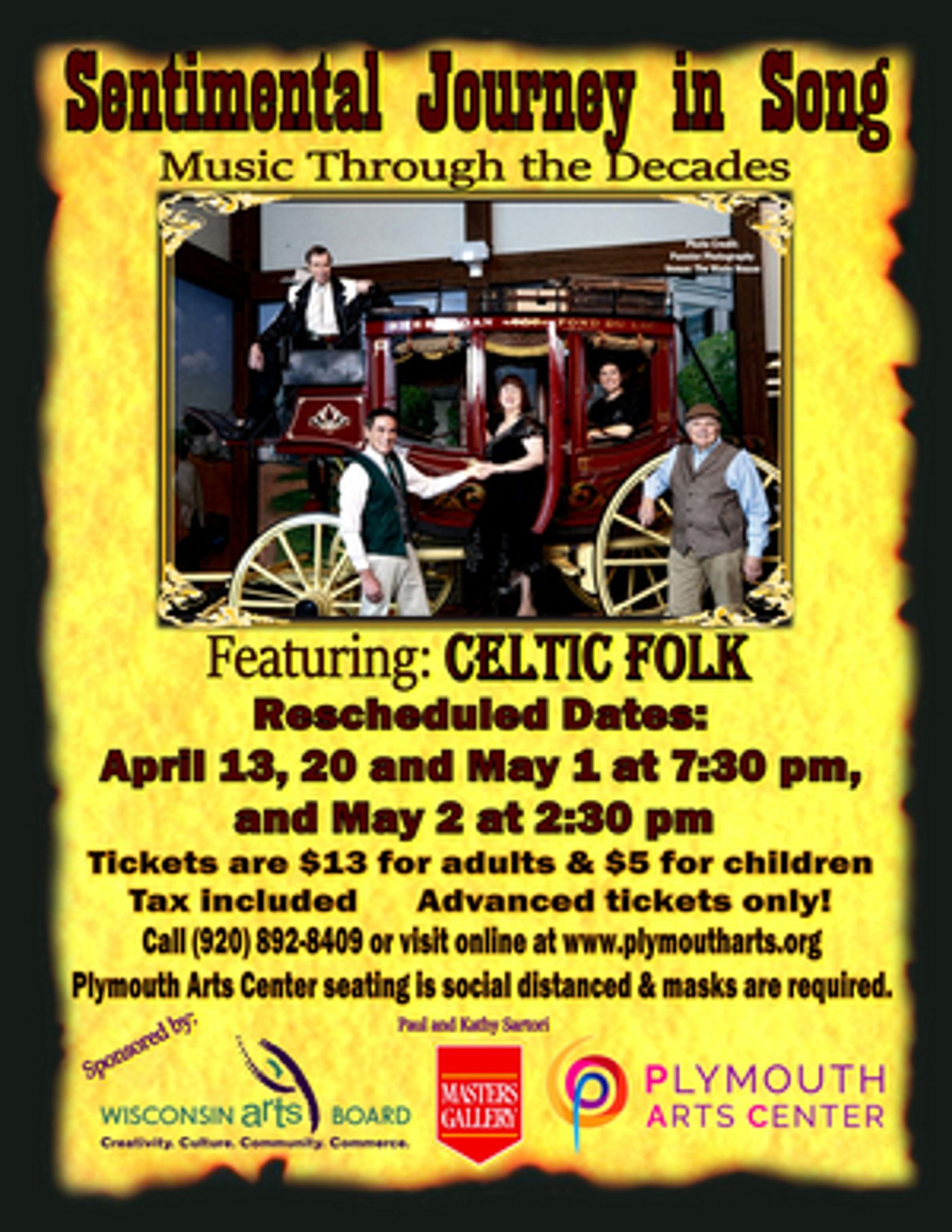 Plymouth Arts Center Presents Rescheduled SENTIMENTAL JOURNEY IN SONG Concert  Image