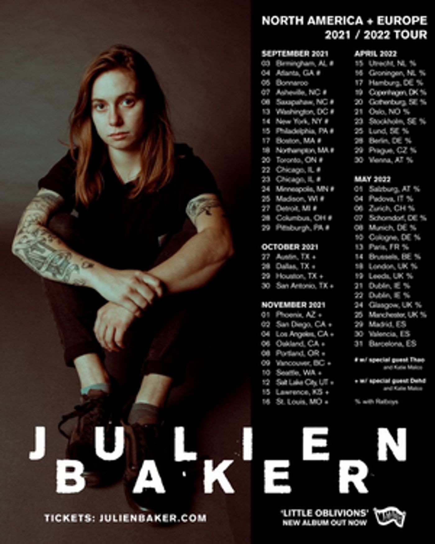 Julien Baker Announces 2021/22 North American & European Tour Julien Baker Announces 2021/22 North American & European Tour Image