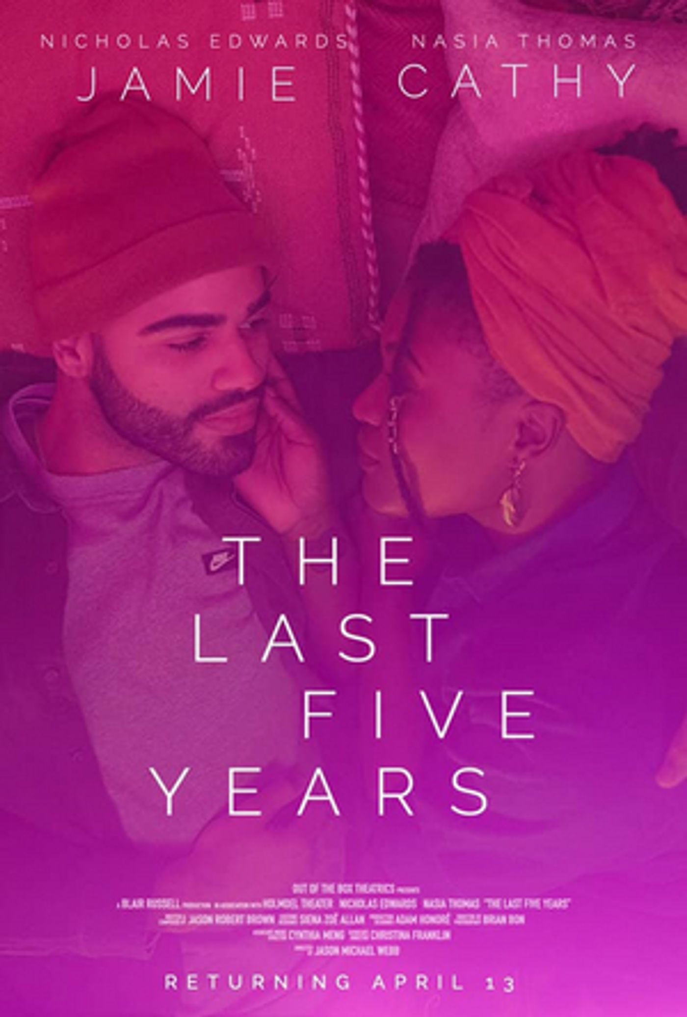 THE LAST FIVE YEARS Virtual Production Starring Nasia Thomas and Nicholas Edwards Has Been Extended  Image