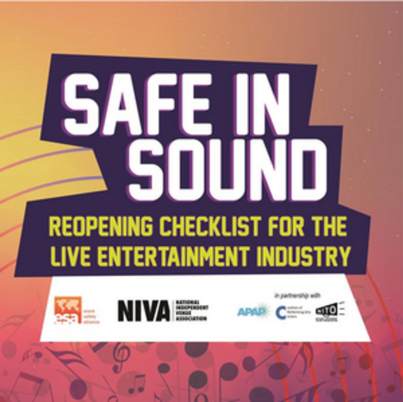 NIVA Announces 'Safe In Sound': A Reopening Checklist For The Live Entertainment Industry NIVA Announces 'Safe In Sound': A Reopening Checklist For The Live Entertainment Industry Image