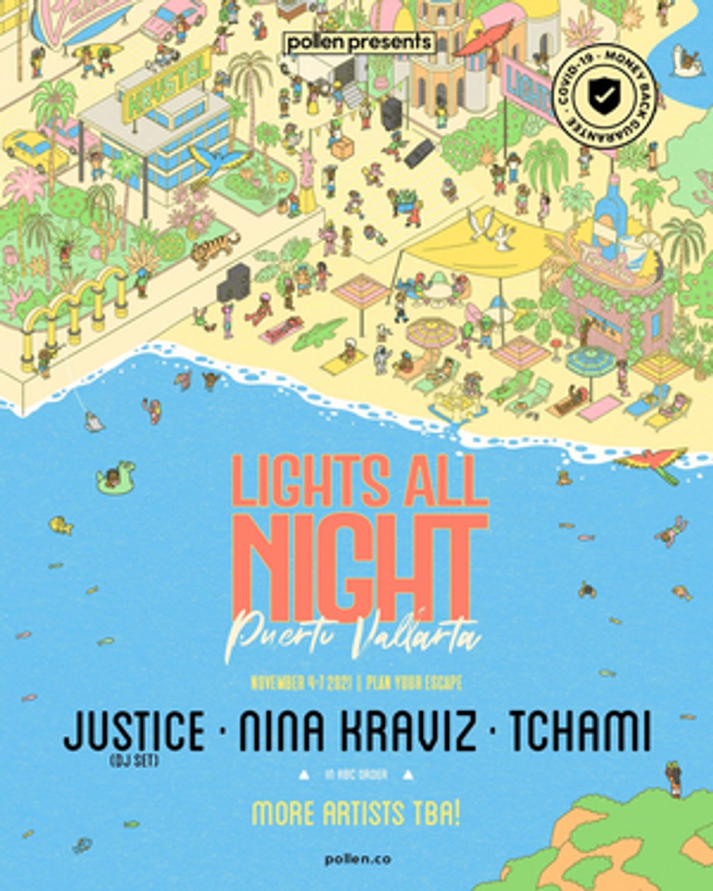 Lights All Night Expands To Mexico Featuring Justice, Nina Kraviz & Tchami  Image